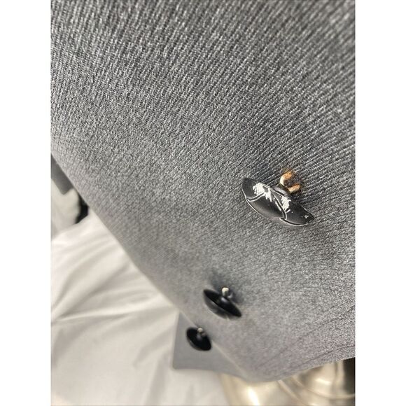 VTG London Fog Over Top Coat Sherpa Lined‎ Wool Gray Mens 40 Short - Picture 11 of 12